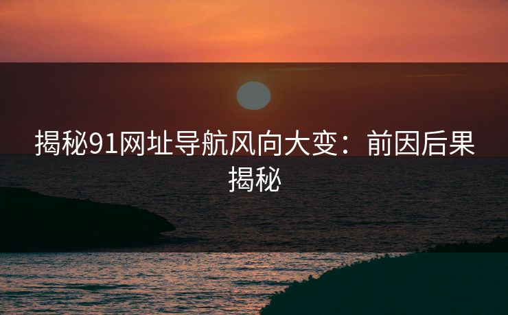 揭秘91网址导航风向大变：前因后果揭秘